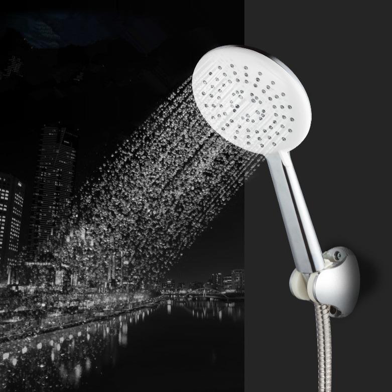 直销新款12cm大镜面板三档功能手持花洒 浴室淋浴喷头三种调节供
