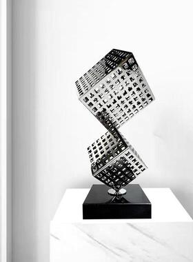 新款直销现代简约创意金属摆件样板间售楼处酒店大堂玄关展厅软装