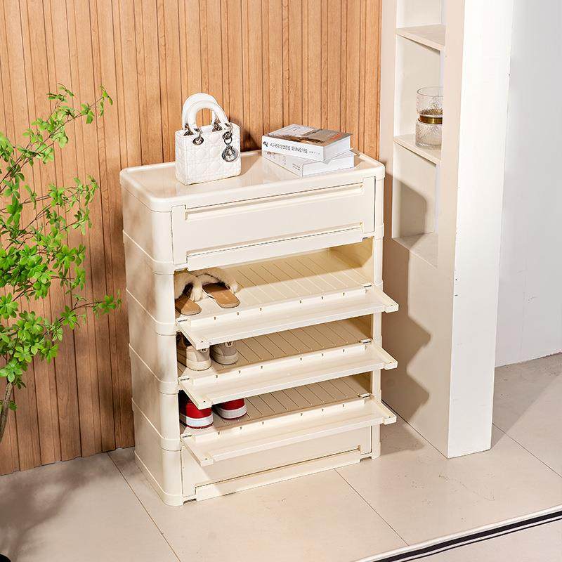 新款直销北欧网红入户鞋柜 ins简约塑料多层收纳柜家用小户型储物