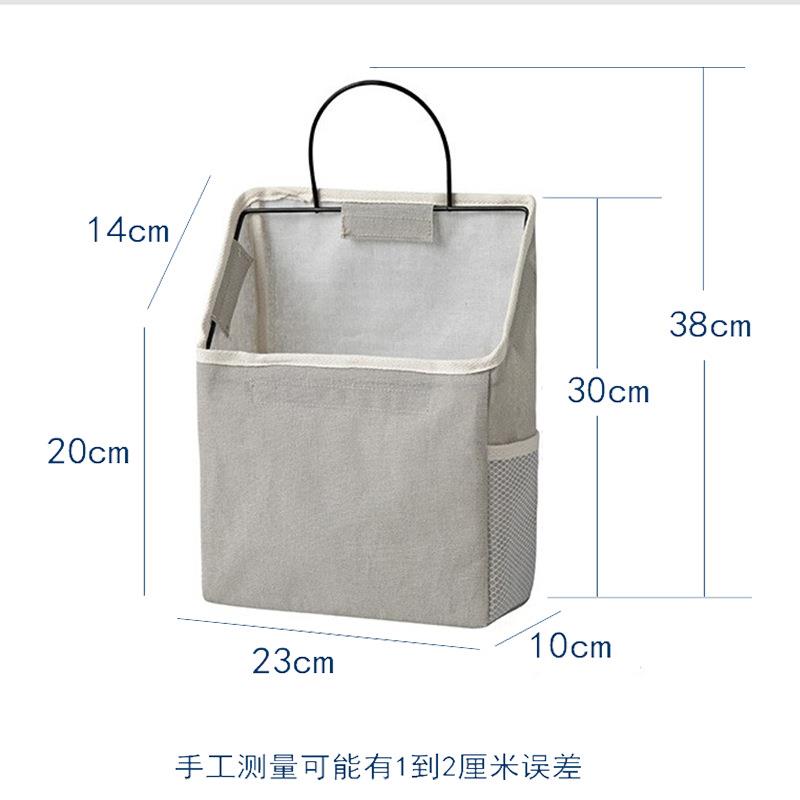 直销新款跨境布艺收纳挂袋壁挂墙挂式宿舍墙上储物袋浴室挂衣袋神