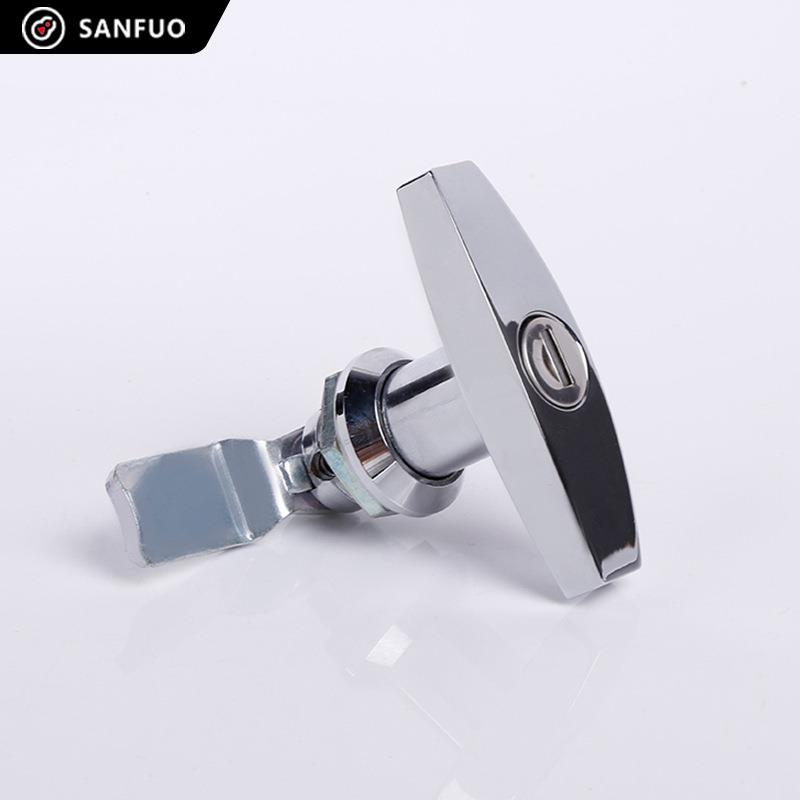 直销新款三釜柜锁供应 房车拖车T型把手转舌锁 机箱锁MS324