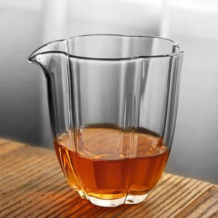 家用v分茶器加厚耐热匀杯分茶杯功夫茶具茶 高硼硅玻璃公道杯日式