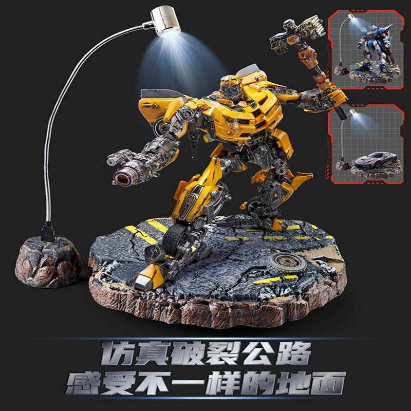 变形玩具电动旋转展示台自动环绕拍摄台手办直播产品转盘模型底座