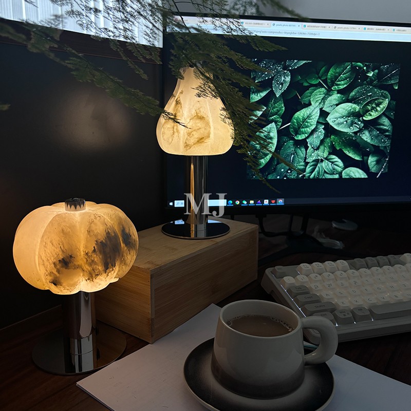 法式中古氛围台灯云石美式