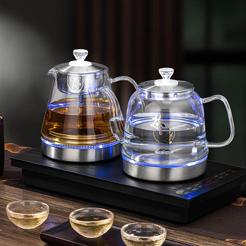 底部双上水电热水壶电茶炉全自动一体嵌入式茶台茶桌茶盘烧水泡茶