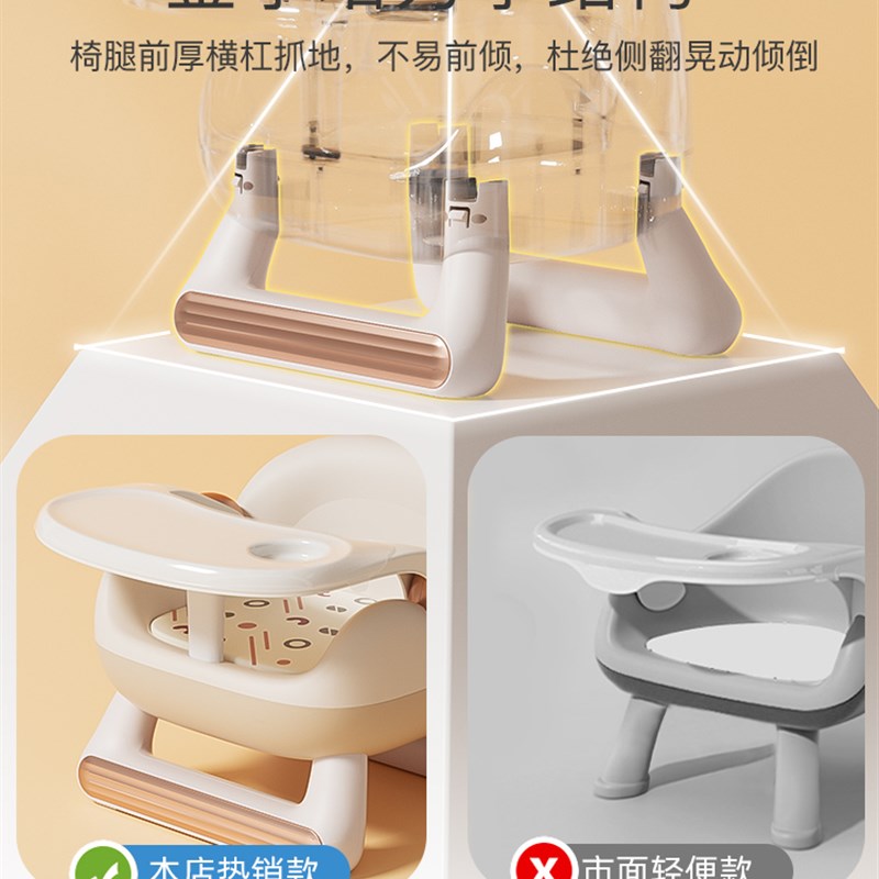 儿童餐桌椅凳子婴儿叫叫椅家用小板凳宝宝吃饭餐椅靠背座椅溜溜车