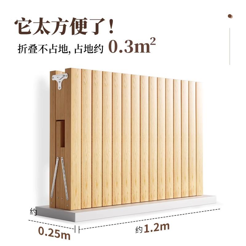 实木床折叠床家用主卧单人床1米2双人床1米5简易加厚全实木出租屋