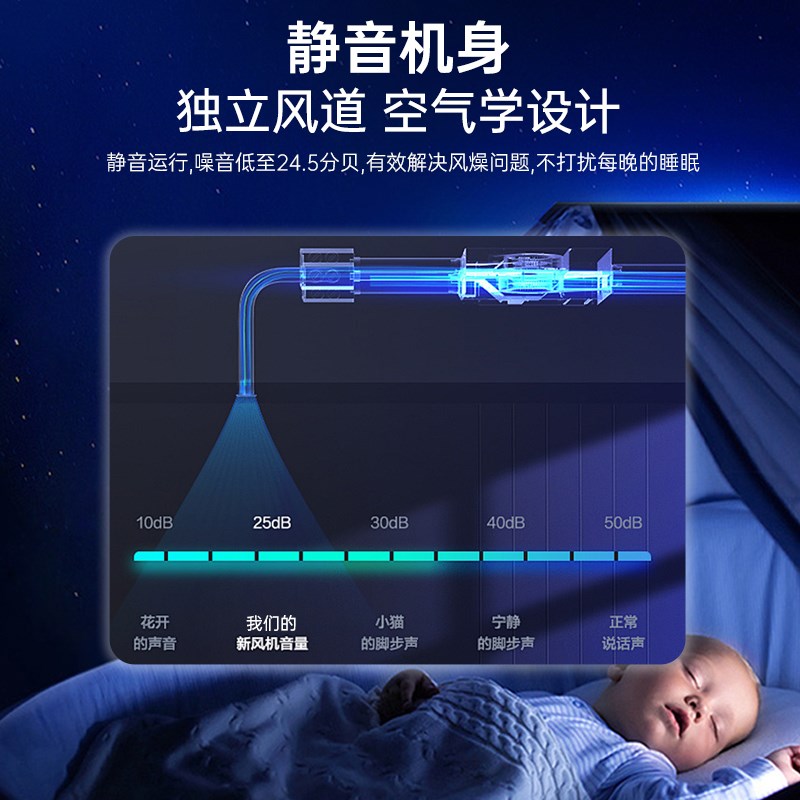 新风系统商用排风机强力静音管道抽风机新风换气机家用双向排气扇