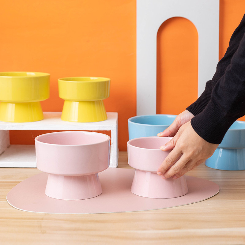 陶瓷狗盆狗碗小型中型犬高碗保护颈椎防打翻狗狗饭盆狗食盆易清洗,宠物/宠物食品及用品,猫狗碗/慢食碗,淘宝优惠券,粉丝福利购,淘宝优惠卷