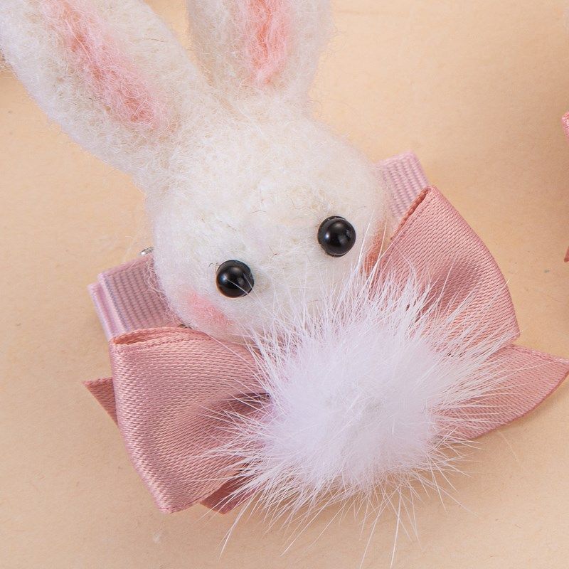 儿童发夹毛球兔子耳朵汉服发饰 女童蝴蝶结头饰 古风粉色玉兔,童装/婴儿装/亲子装,发饰,淘宝优惠券,粉丝福利购,淘宝优惠卷