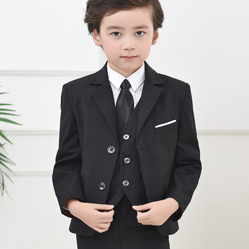 胖童西装男童加肥加大演出服男小西服花童礼服儿童西服套装三件套