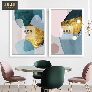 消防栓贴纸大理石油画个风性创意光滑全包自粘平整灭火器装饰遮挡