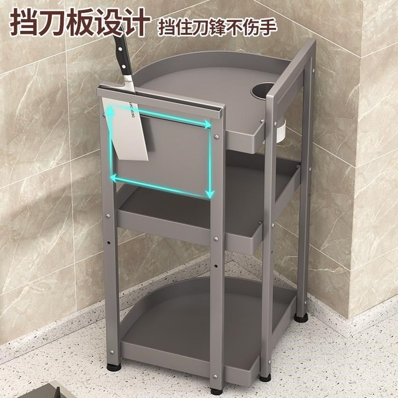 特厚厨房置物架多功能台面转角三角调料架子墙角调味多层刀架收纳,厨房/烹饪用具,调料置物架,淘宝优惠券,粉丝福利购,淘宝优惠卷