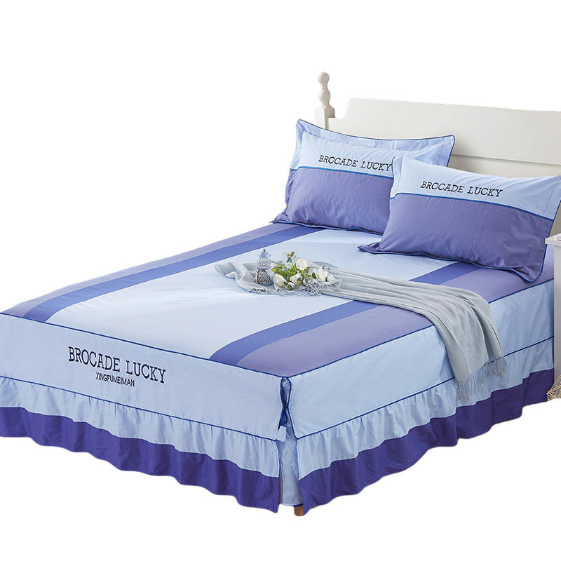 床罩2022新款高档床裙款单件三件套床笠罩带裙边床单高端床套防滑