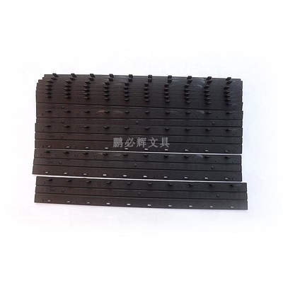 BJT新料装订夹条黑色蓝色塑料夹边条压条办公装订耗材10孔装订夹