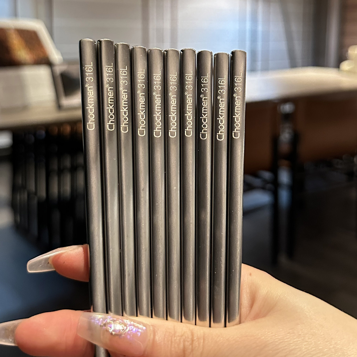 【老板娘自留款】初德品质! 316L不锈钢防霉防滑家用筷子5双盒装