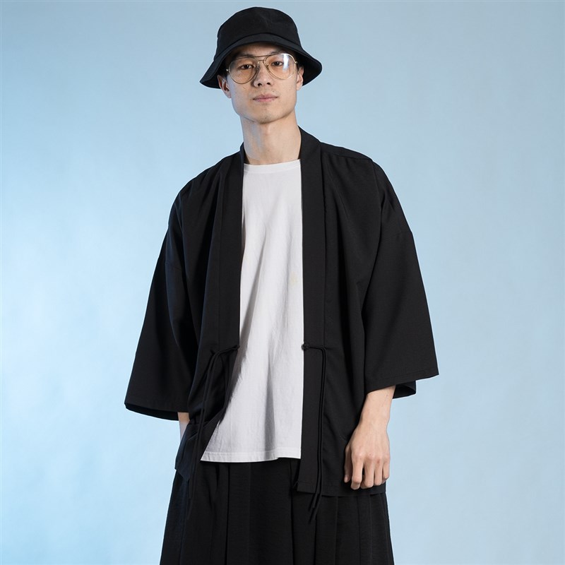 民族复古中式古风盘扣汉服开衫男夏中国风情侣宽松休闲七分袖唐装