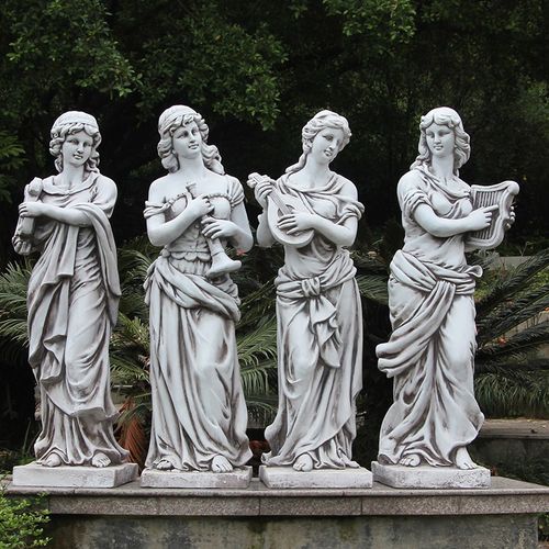 音乐仕女雕像大件天使雕塑落地人物摆件欧式花园景观装饰艺术品