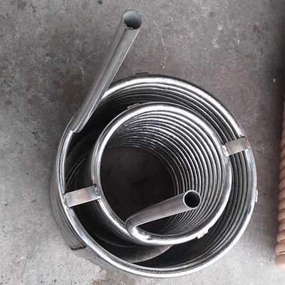 316螺旋不锈钢盘管双层冷却水循环冷凝管换热管不锈钢散热管1.5匹