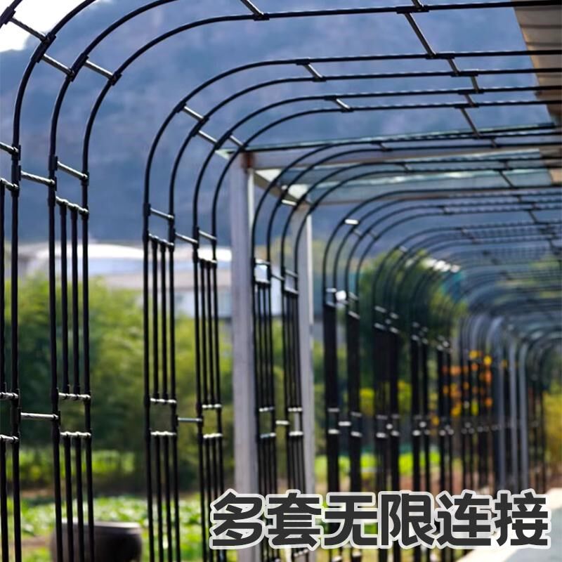 半边拱门花架爬藤架庭院户外铁线莲月季葡萄架子蔬菜花园拱形支架