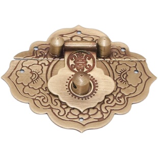 纯铜箱扣/成套箱子配件/樟木箱子箱牌/首饰盒锁头/木盒搭扣小锁鼻