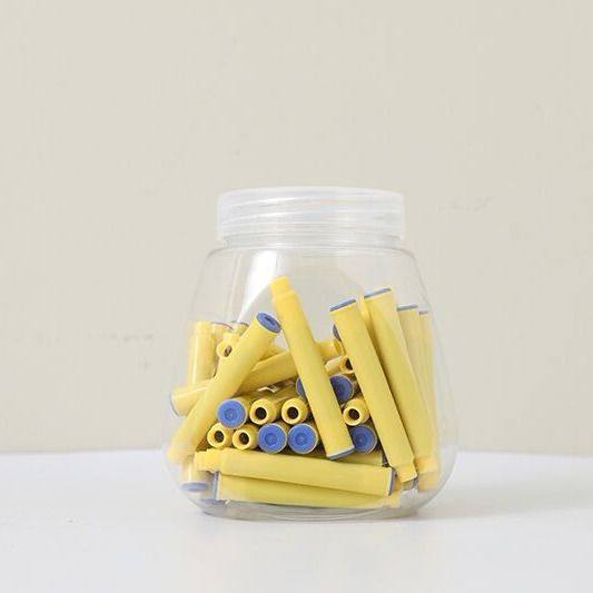 钢笔墨囊墨水胆纯蓝墨兰黑色黄色彩色杆用换墨囊3.4mm通用可替换
