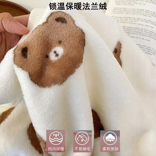 儿童斗篷浴袍可穿式春冬季男女宝宝家居服连帽睡袍保暖法兰绒睡衣