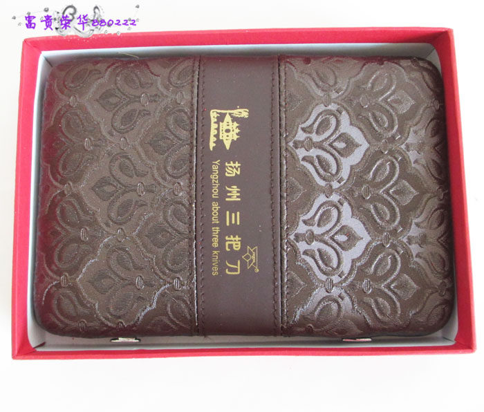 正宗扬州三把刀白钢花纹修甲美甲指甲剪刀钳锉刀18件套装