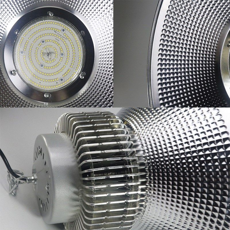 鳍片led工矿灯超亮节能工厂房仓库车间100W大功率工业照明吊灯罩