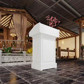 实木白色演讲台发言台酒店登记泊车接待台售楼迎宾台咨客司仪台