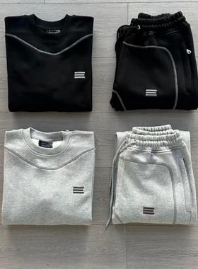 Business Attire新款高品质潮流圆领刺绣卫衣卫裤Kroen 运动套装