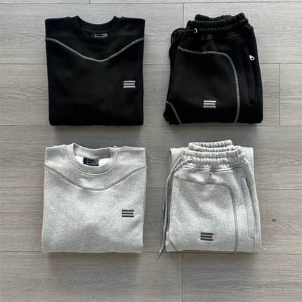 Business Attire新款高品质潮流圆领刺绣卫衣卫裤Kroen 运动套装