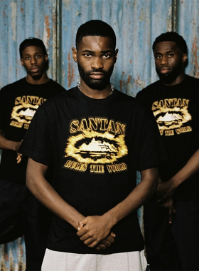 Corteiz 潮牌 santan alcatraz tee -black 男街头爆炸火焰黑短袖