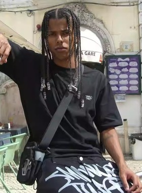 Minus Two 夏季短袖T恤欧美明星同款UKDRIPDRILL嘻哈街头运动时尚