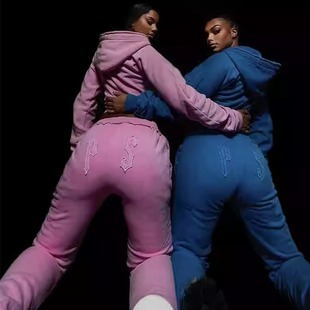 Trapstar 女士短款卫衣套装欧美明星同款UKDRIPDRILL嘻哈说唱街头