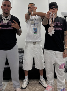 Synaworld夏季短袖T恤透气休闲欧美明星Cench同款嘻哈说唱街头