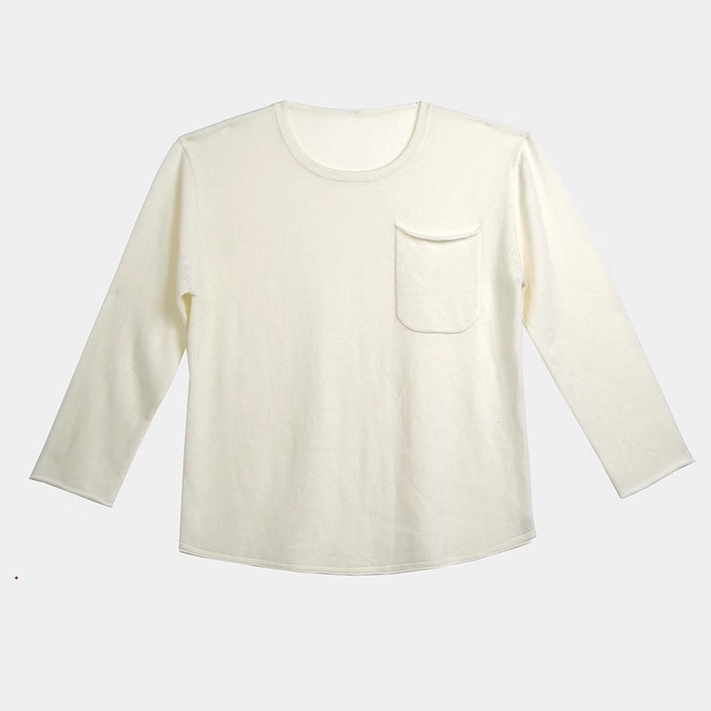 YOUENBB【倾心相伴】秋冬新款打底衫羊毛大口袋宽松百搭慵懒长袖