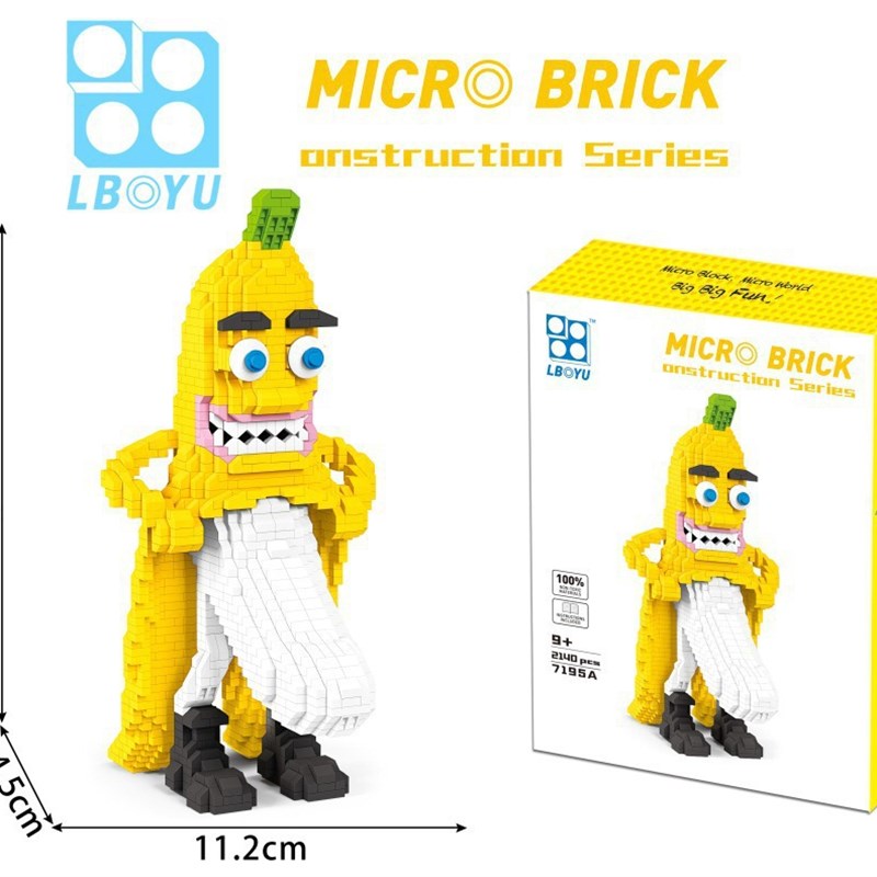 柏裕创意益智钻石微拼插装益智休闲积木7195A-7198A卡通系列