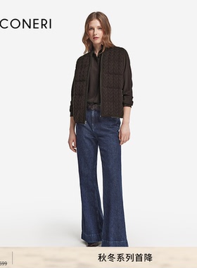 【季末折扣】FALCONERI25年女士半高领双面无袖羽绒背心DCC105X