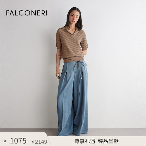 【尊享礼遇】FALCONERI女士通勤日常棉质短袖T恤POLO衫DMM490R