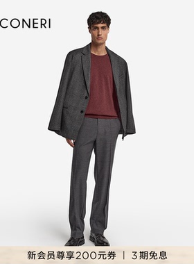 FALCONERI男士经典时尚休闲长袖毛衣原色新年山羊绒针织衫UML228L