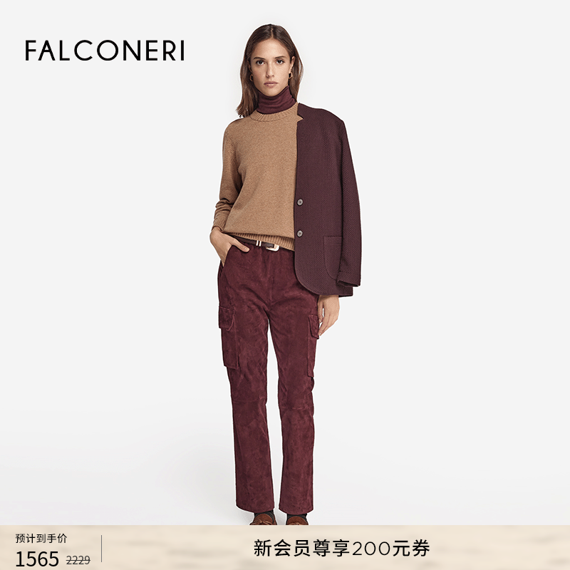 【季末折扣】FALCONERI女士圆领条纹长袖毛衣山羊绒针织衫DML428H,女装/女士精品,羊绒衫,淘宝优惠券,粉丝福利购,淘宝优惠卷