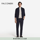UML228P 拉链山羊绒针织衫 FALCONERI男士 罗纹领口长袖