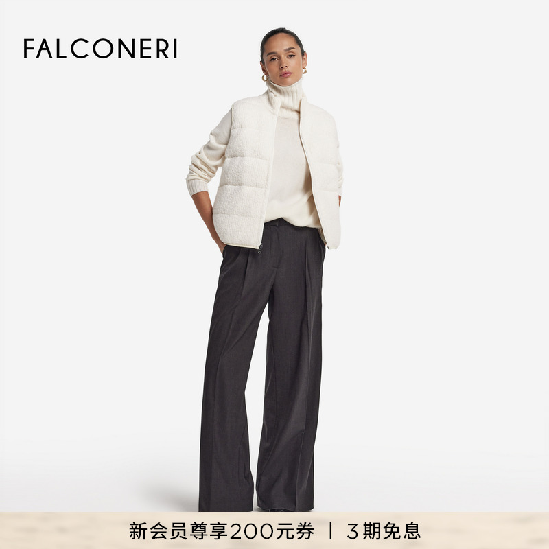 【秋冬新品】FALCONERI25年女双面可穿羽绒服无袖羽绒背心DCC105W