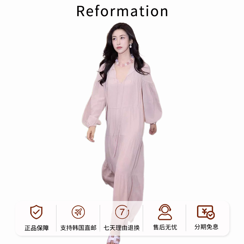 Reformation朱珠同款显瘦连衣裙