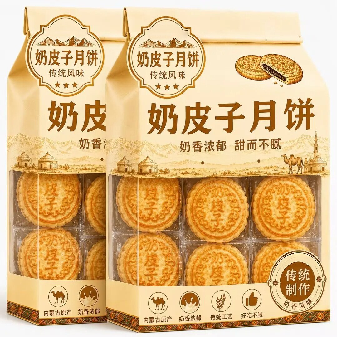 内蒙古奶皮子月饼中秋节奶制品手工月饼小吃糕点奶豆腐奶酥送礼