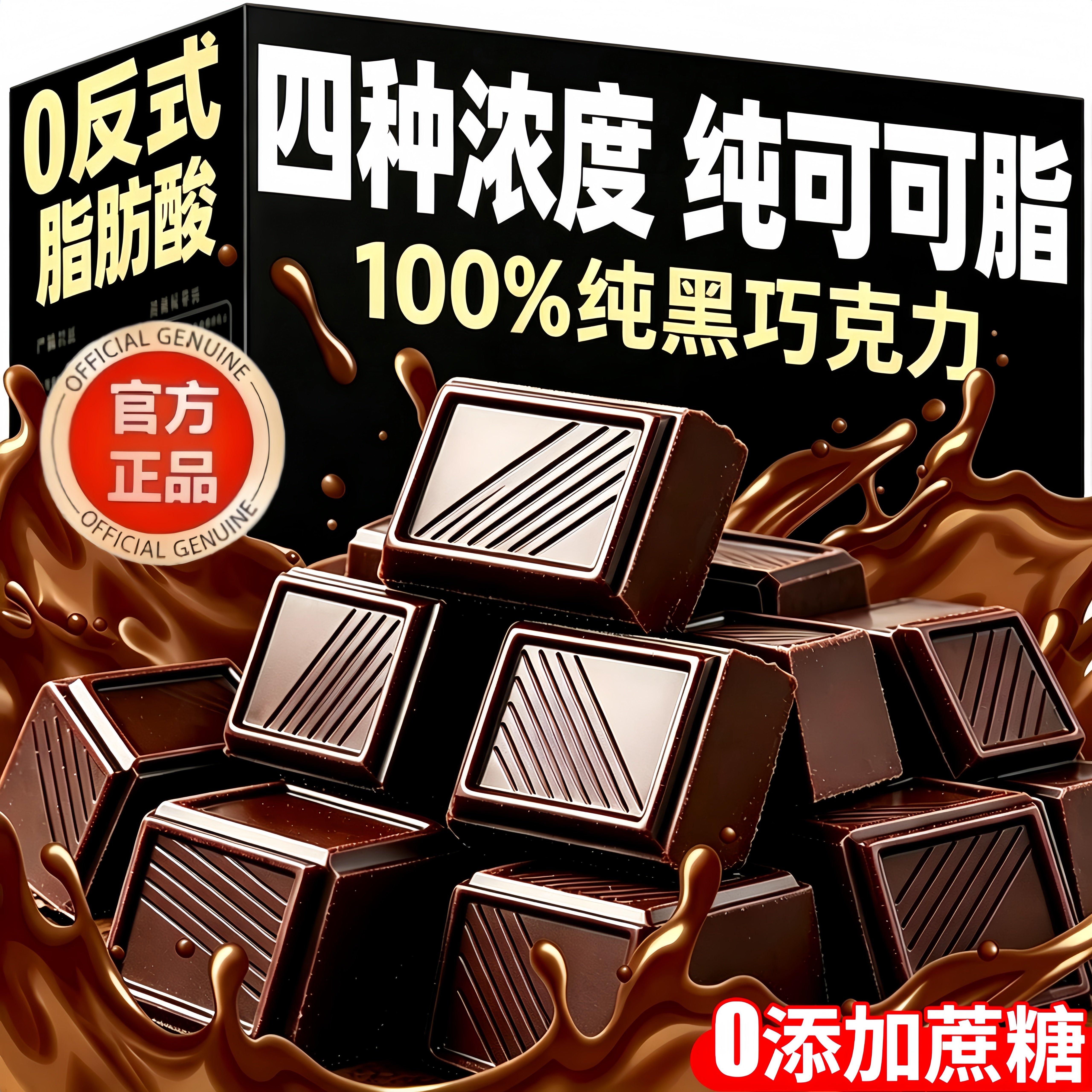 黑巧克力控糖饱腹纯可可脂烘焙图片