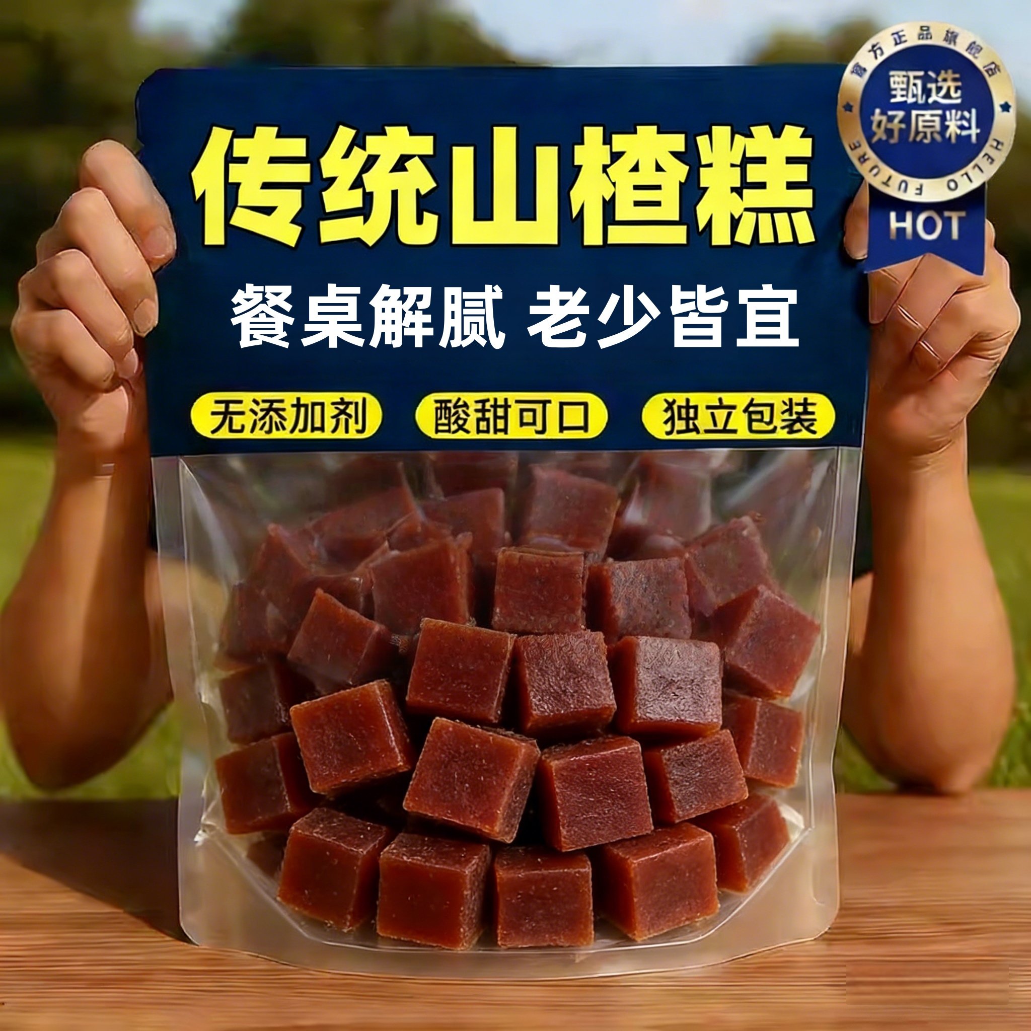 传统山渣糕精选鲜果制作果丹皮年夜菜解腻小零食独包装官方旗舰店