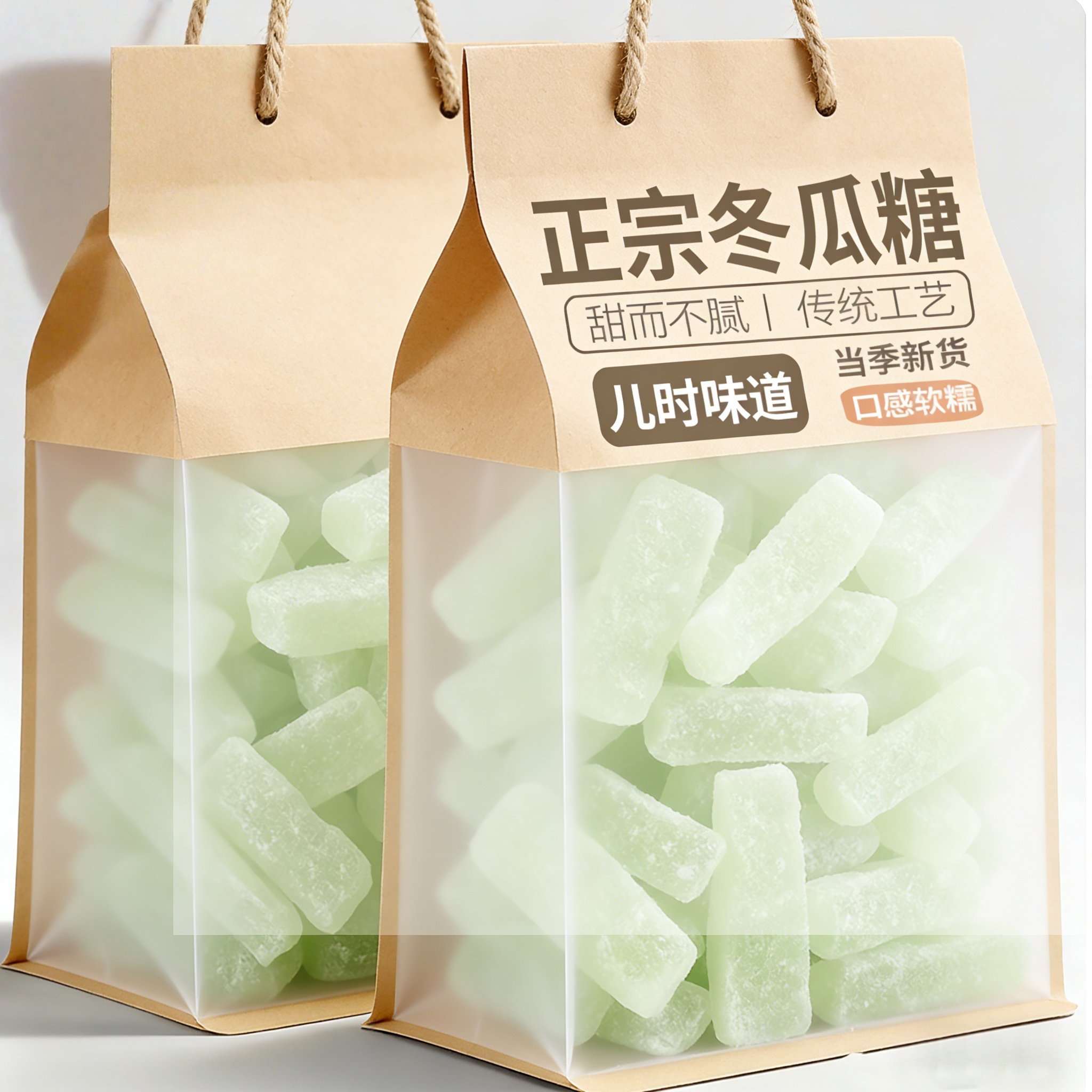 冬瓜糖正宗冬瓜条老式冬瓜糖办公休闲零食甜品果干蜜饯营养水果干