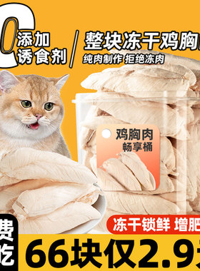 猫零食鸡胸肉冻干猫咪零食增肥发腮磨牙洁齿宠物零食成幼猫咪专用